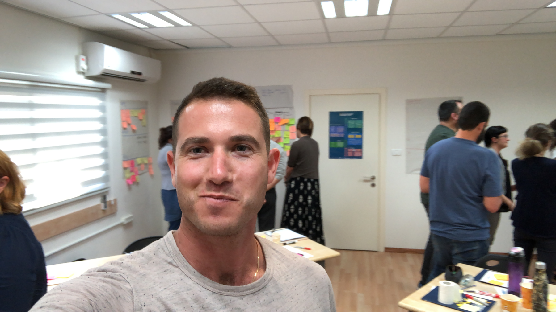 Workshop studio: sticky-note walls and team collaboration
